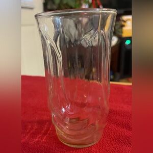 Anchor Hocking clear glass tumbler  glass with a scalloped or "Rio Pattern